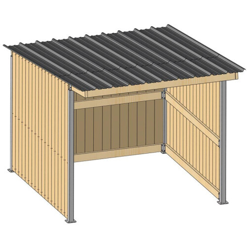 KIT ABRI PRAIRIE 3,18 X 3,18 M Tubulaire